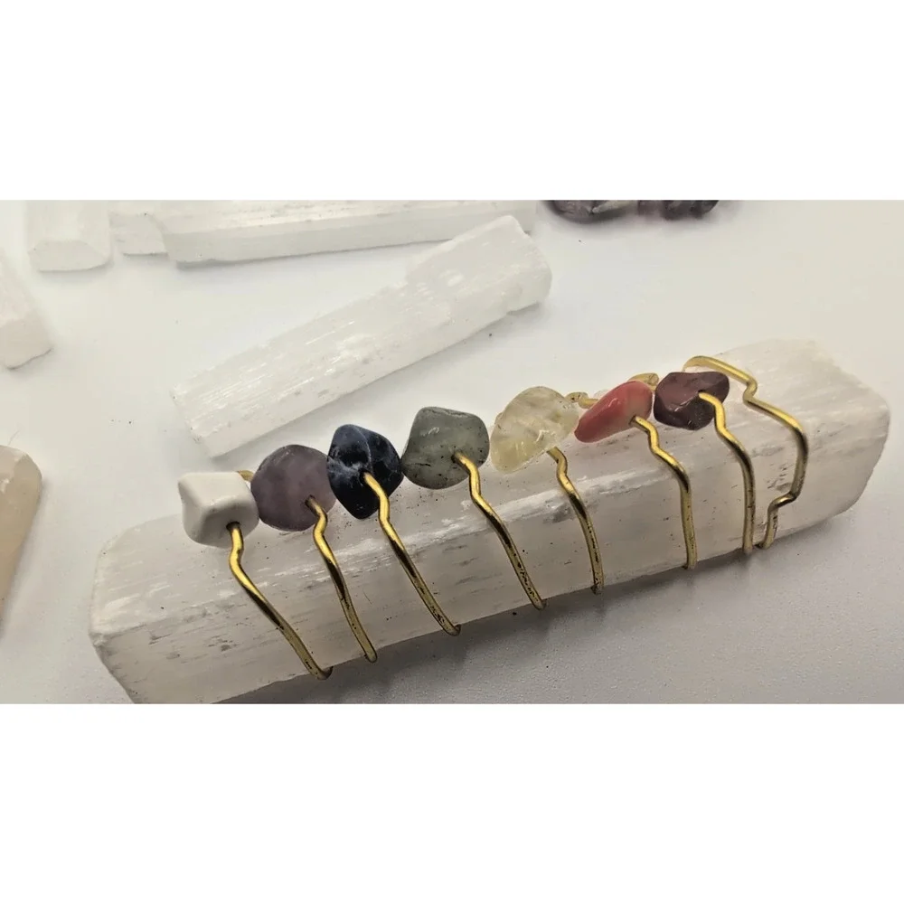 Chakra Stone Craft Jewelry Making Small Lot Multicolor Purple Stones Earrings